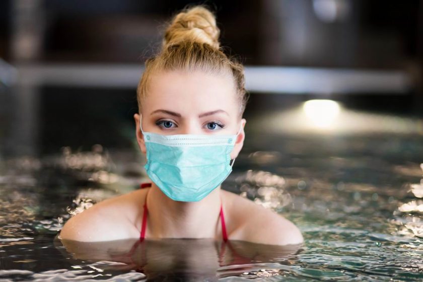 covid mask fürdő vírus